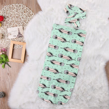 Load image into Gallery viewer, Feathers Cotton Sleepsack + Headband (2 pcs)