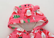 Load image into Gallery viewer, Cozy Christmas Fleece Onesie (with ears!)