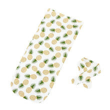 Load image into Gallery viewer, Pineapple Swaddle + Headband (2 pcs)